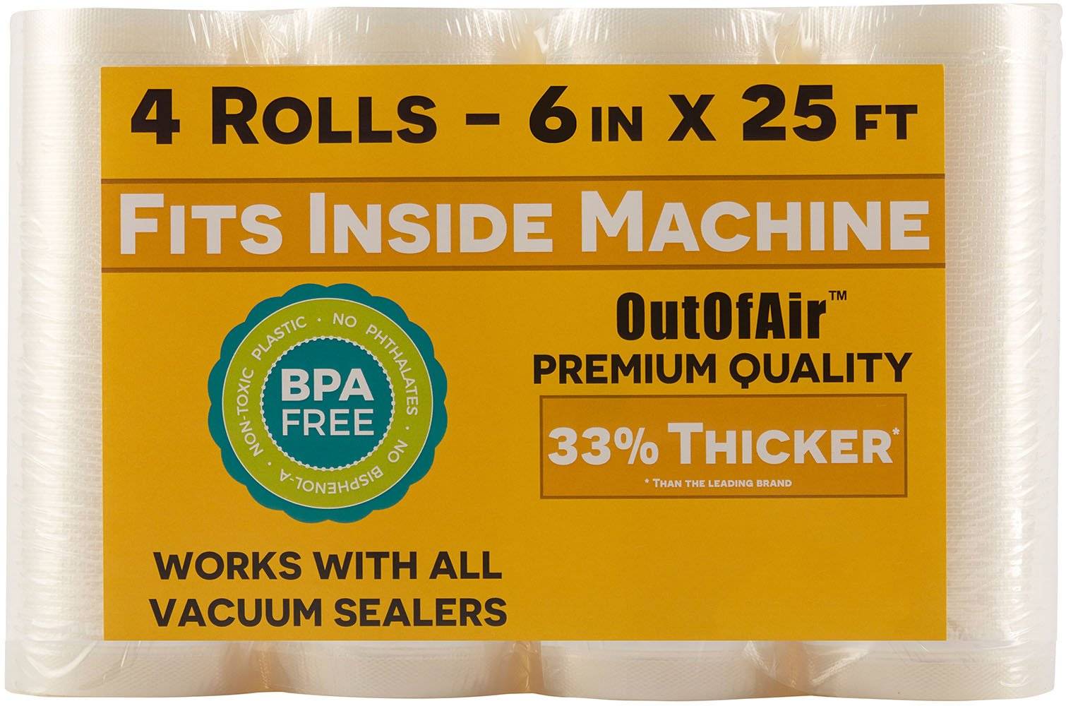 Vacuum Food Sealer Rolls,Thicken Reusable Food Storage Bags, BPA