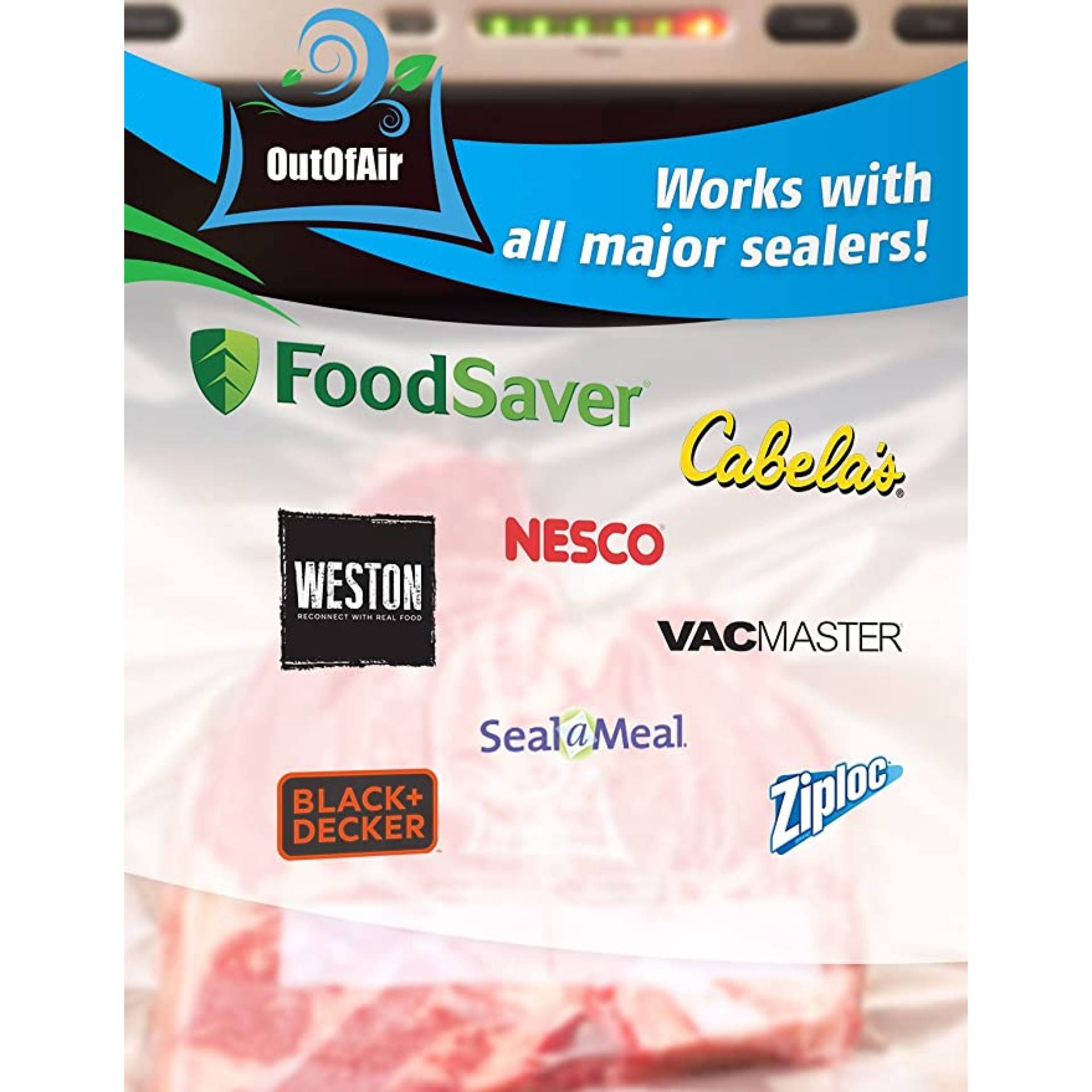 50 - FoodVacBags Reusable 11 X 16 Clear Zipper Gallon Sized Vacuum Seal  Bags 