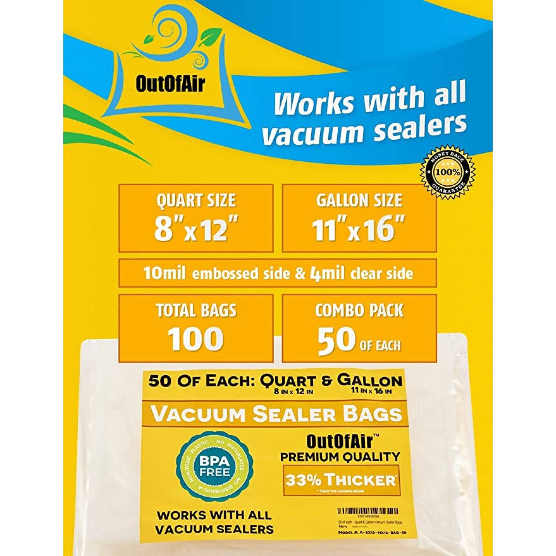 Vacuum Sealer Bags (Quart Size), Chard
