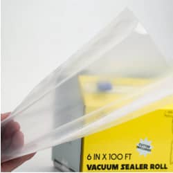 OutOfAir 6" x 100' Vacuum Sealer Bags - 1 Mega Roll with Box and Built in Bag Cutter