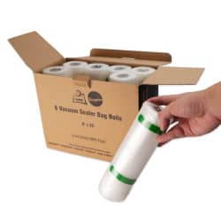 OutOfAir 8" x 25' Vacuum Sealer Bags - 8 Rolls