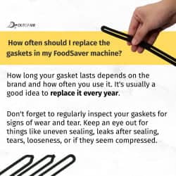 OutOfAir Replacement FoodSaver Vacuum Sealer Gasket Replaces Item T910-00075 - 2 Pack