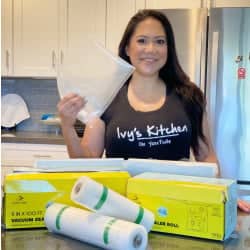 OutOfAir 11" x 100' Vacuum Sealer Bags - 1 Mega Roll with Box and Built in Bag Cutter