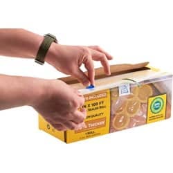 OutOfAir 8" x 100' Vacuum Sealer Bag Roll with Box and Built in Bag Cutter - 10 Rolls Bulk Case