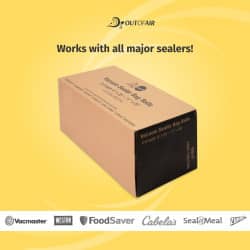 OutOfAir 8" x 25' and 11" x 25' Vacuum Sealer Bags - 2 Rolls of Each