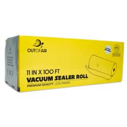 OutOfAir 11" x 100' Vacuum Sealer Bags - 1 Mega Roll with Box and Built in Bag Cutter