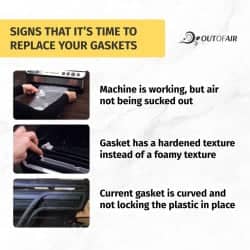 OutOfAir Replacement FoodSaver Vacuum Sealer Gasket Replaces Item T910-00159 - 2 Pack