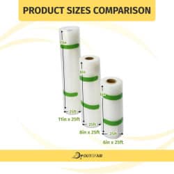 OutOfAir 8" x 25' Vacuum Sealer Bags - 2 Rolls