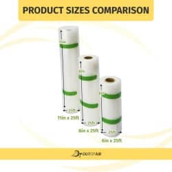 OutOfAir 11" x 25' Vacuum Sealer Bags - 4 Rolls