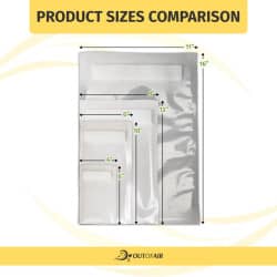 OutOfAir 6" x 10" (Pint size) - 4 Mil Zipper - Commercial Grade Vacuum Sealer Bags - 50 Bags