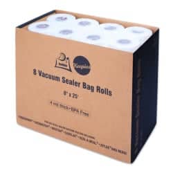 OutOfAir 8" x 25' Vacuum Sealer Bags - 8 Rolls