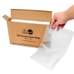 OutOfAir 6" x 10" (Pint size) - 4 Mil - Commercial Grade Vacuum Sealer Bags - 100 Bags