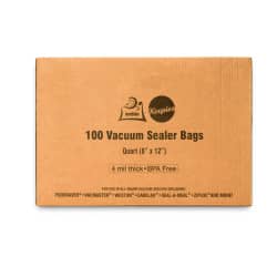 OutOfAir 8" x 12" (Quart size) - 4 Mil - Commercial Grade Vacuum Sealer Bags - 100 Bags