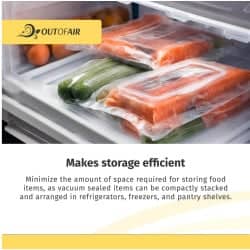 OutOfAir 11" x 16" (Gallon size) - 4 Mil - Commercial Grade Vacuum Sealer Bags - 100 Bags