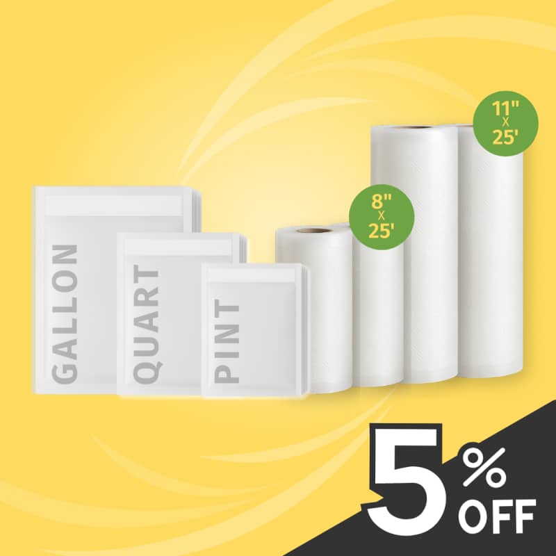 Variety Bundle: 8”+ 11” x 25’ Rolls + 150 Combo Bags 