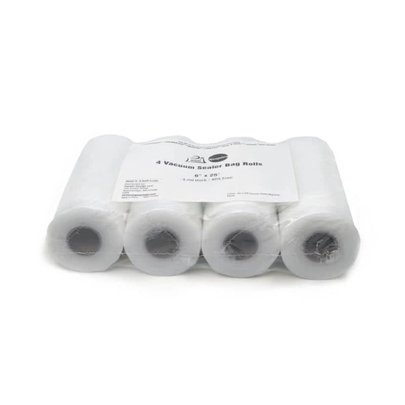 OutOfAir 6" x 25' Vacuum Sealer Bags - 4 Rolls