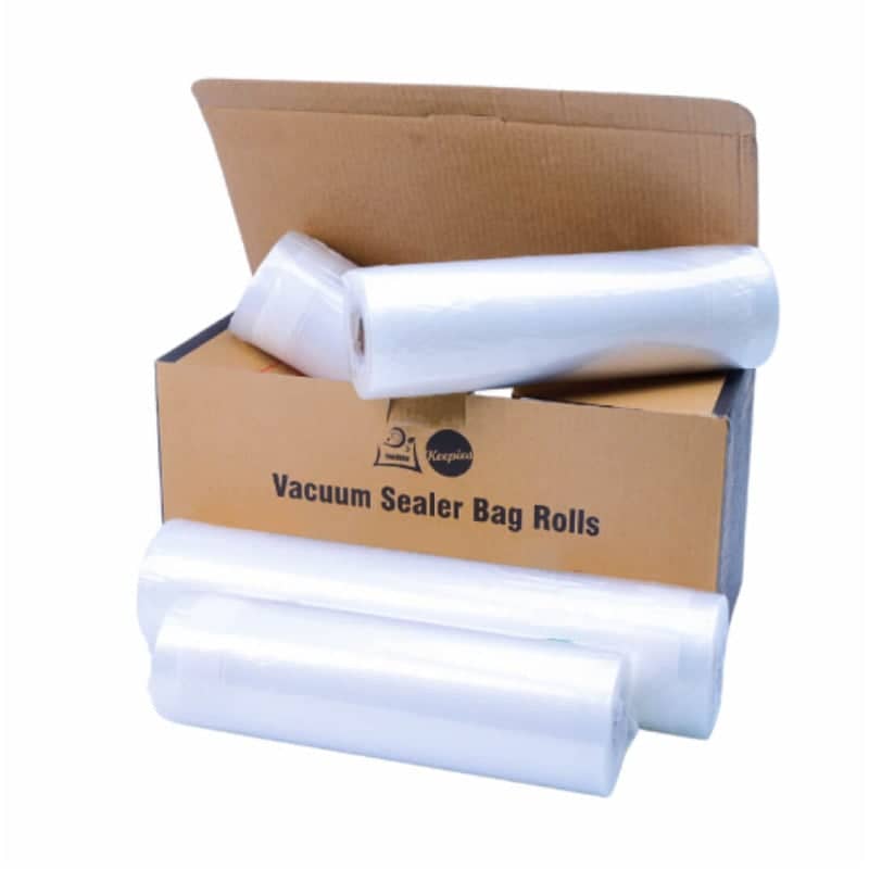 OutOfAir 8" x 25' and 11" x 25' Vacuum Sealer Bags - 2 Rolls of Each