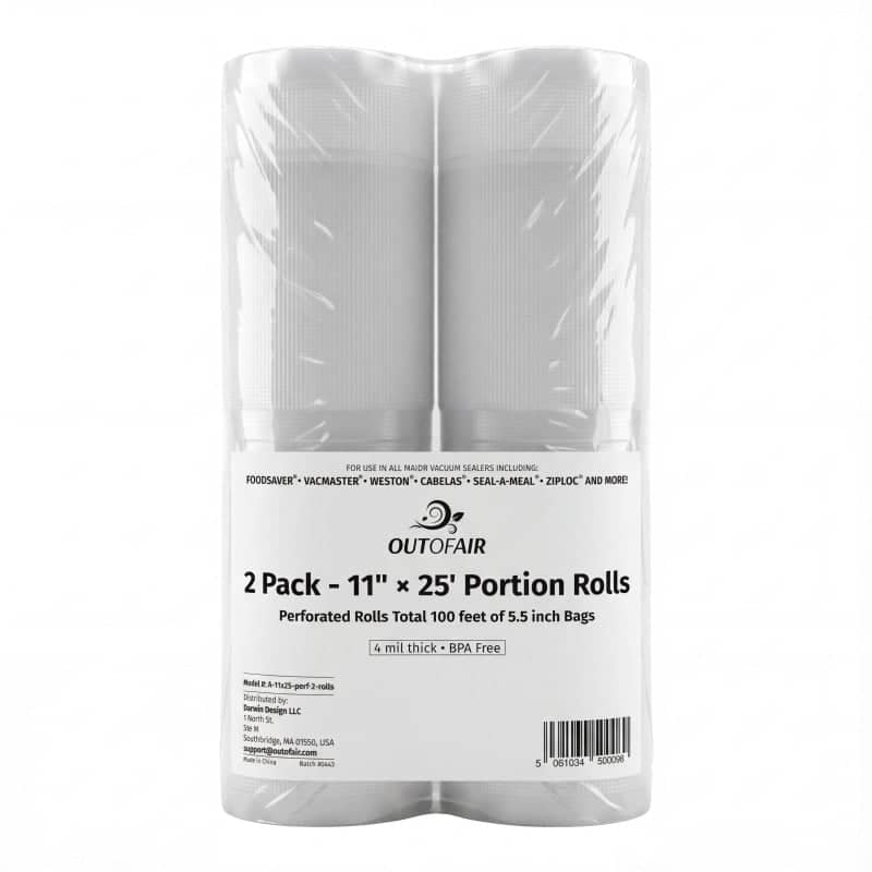 11” x 25’ Perforated Pocket Roll - 2 Rolls
