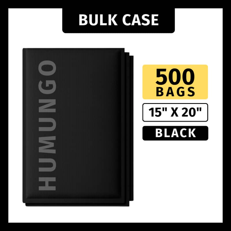15" X 20" (Humungo, Black) - 500 Bags