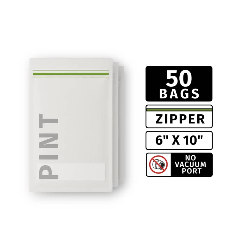 6" x 10" (Pint Size, Zipper) - 50 Bags