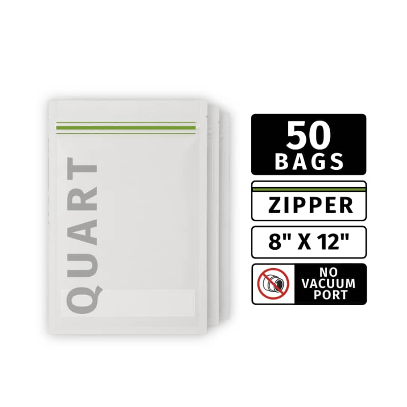 8" x 12" (Quart Size, Zipper) - 50 Bags