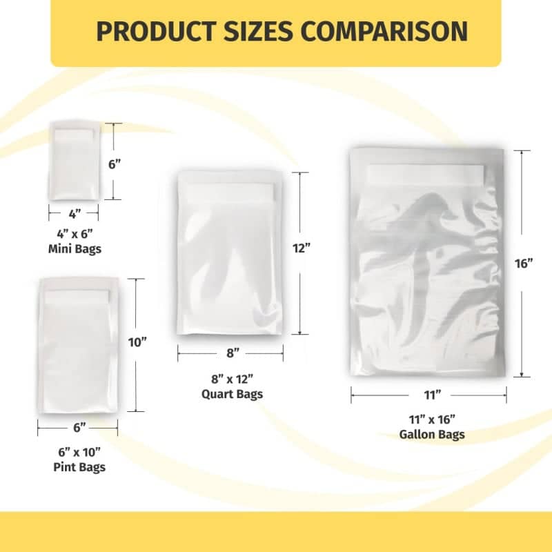OutOfAir Vacuum Sealer Bag Sample Pack 