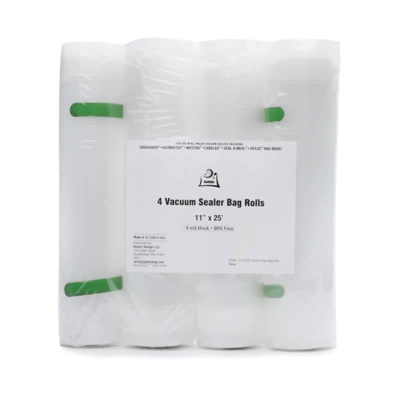 OutOfAir 11" x 25' Vacuum Sealer Bags - 4 Rolls