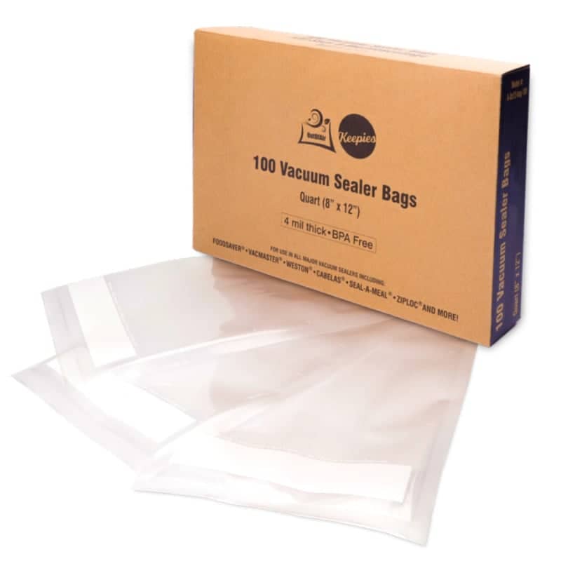 OutOfAir 8" x 12" (Quart size) - 4 Mil - Commercial Grade Vacuum Sealer Bags - 100 Bags