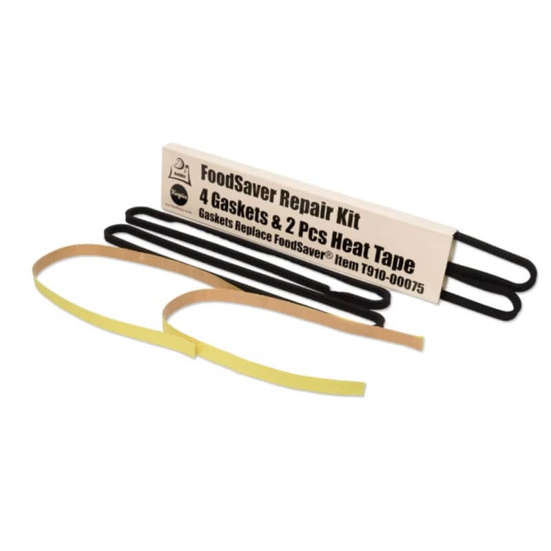 FoodSaver Repair Kit: Replacement Gaskets and Teflon Heat Tape - FoodSaver Vacuum Sealer Gasket Replaces Item T910-00075 - 4 Pack