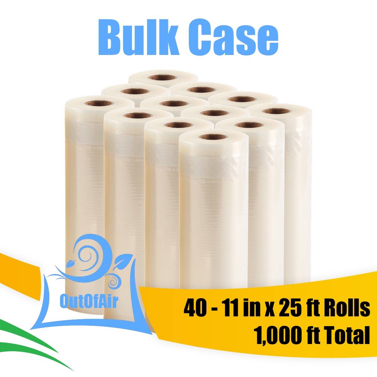 BULK Deals - 20 Roll Count - 11 x 50' Jumbo Vacuum Sealer Rolls