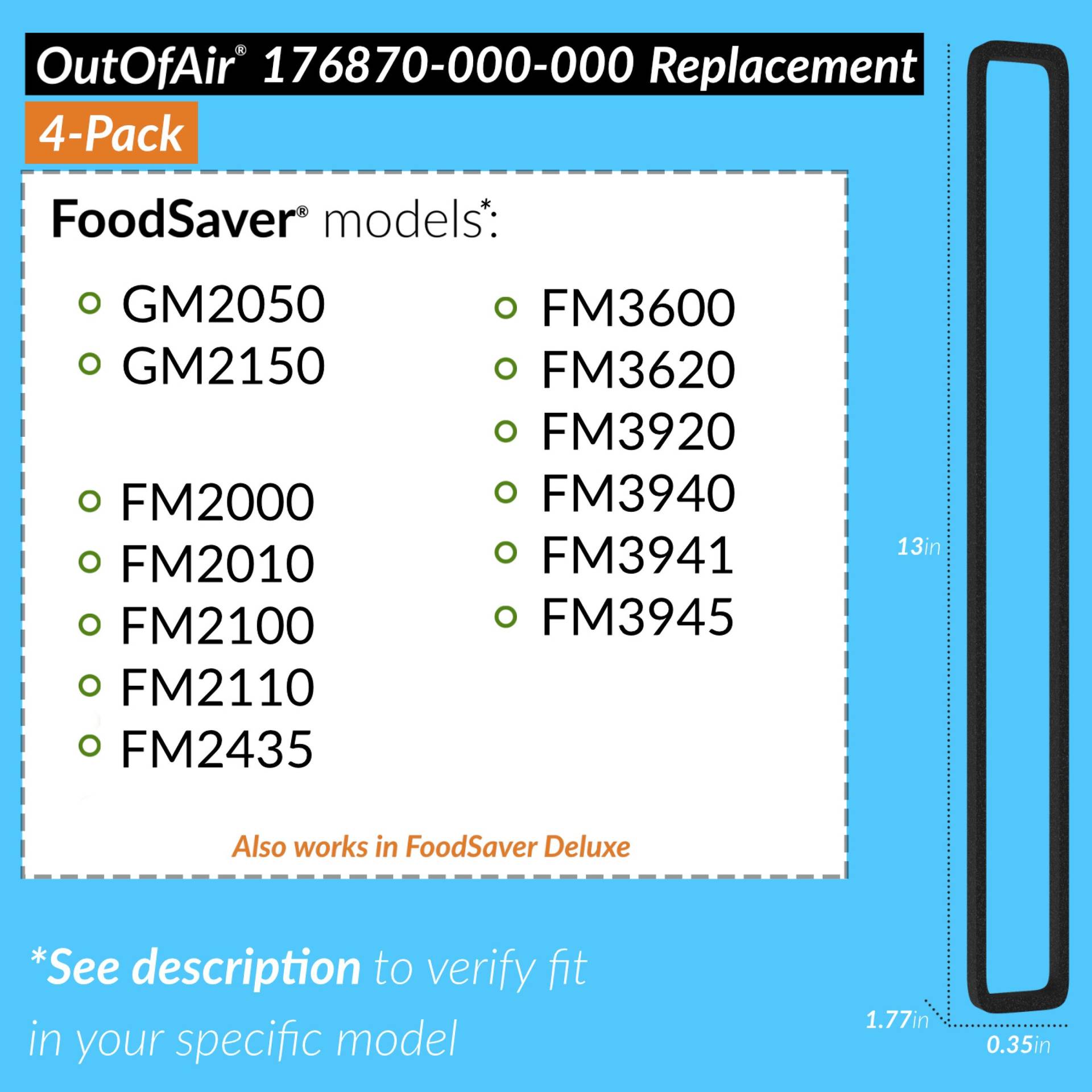 FoodSaver DIY Gasket Replacement| Replaces Item 176870-000-000 - 4