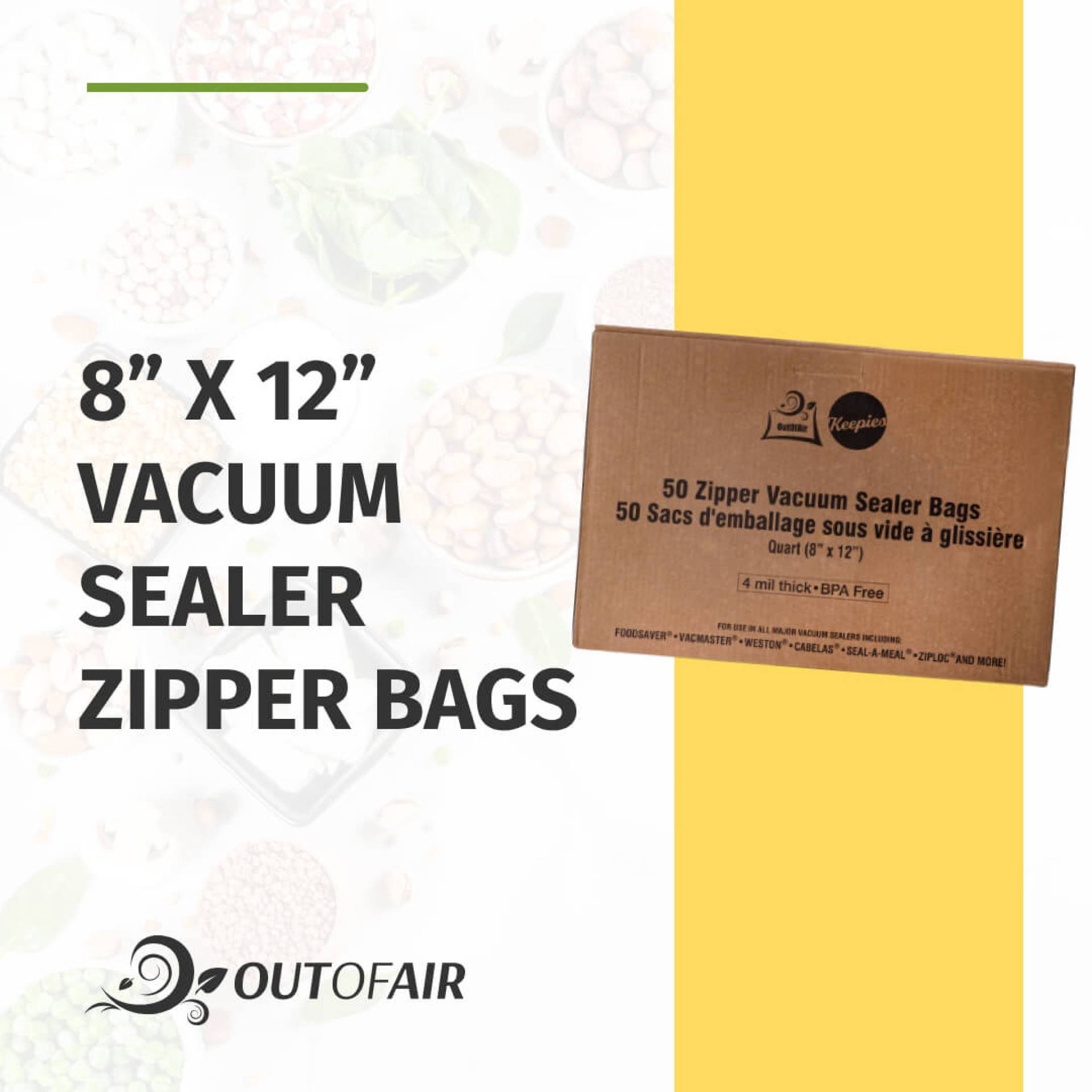 Zipper seal vacuum sealer bags outlet