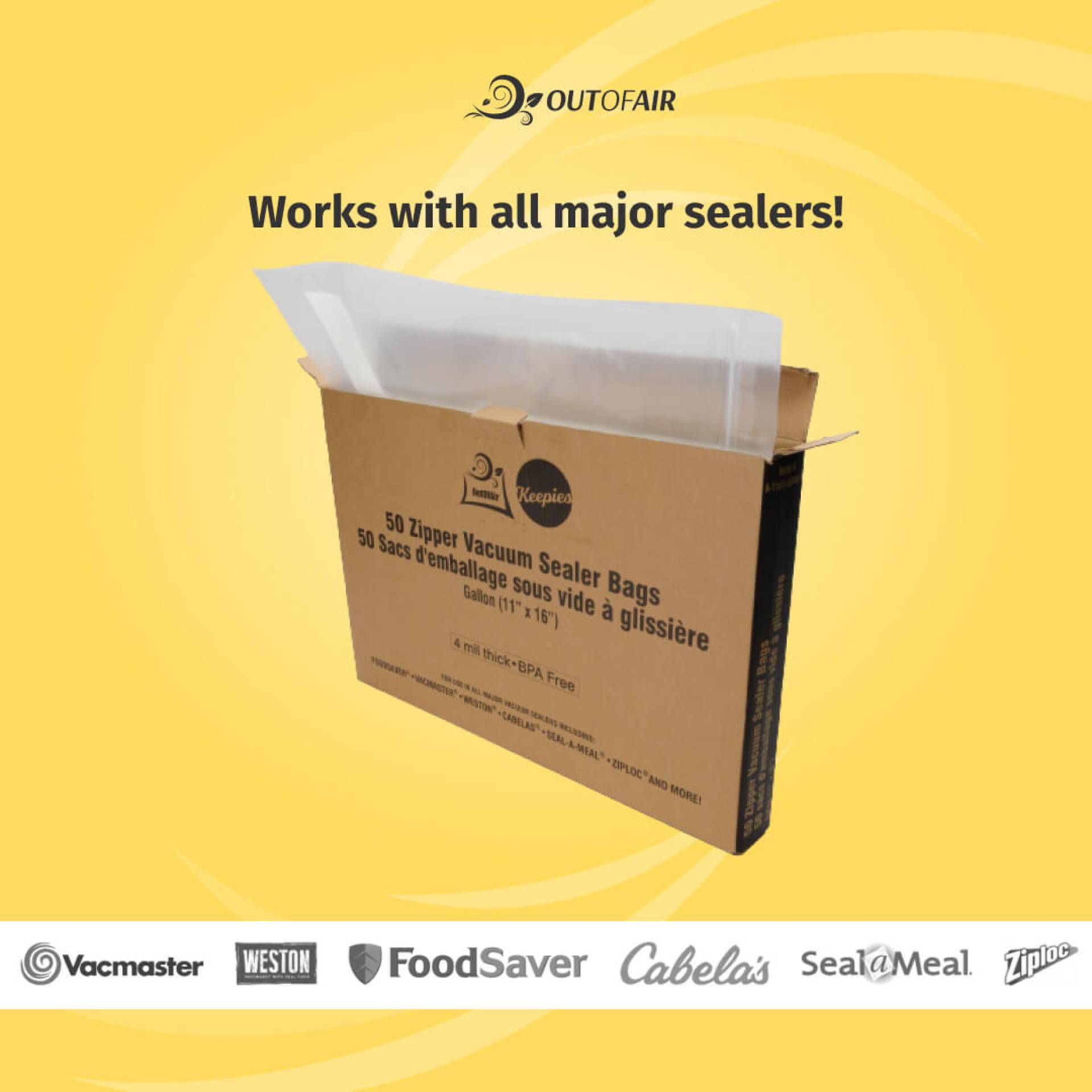 Foodsaver zipper top bags gallon