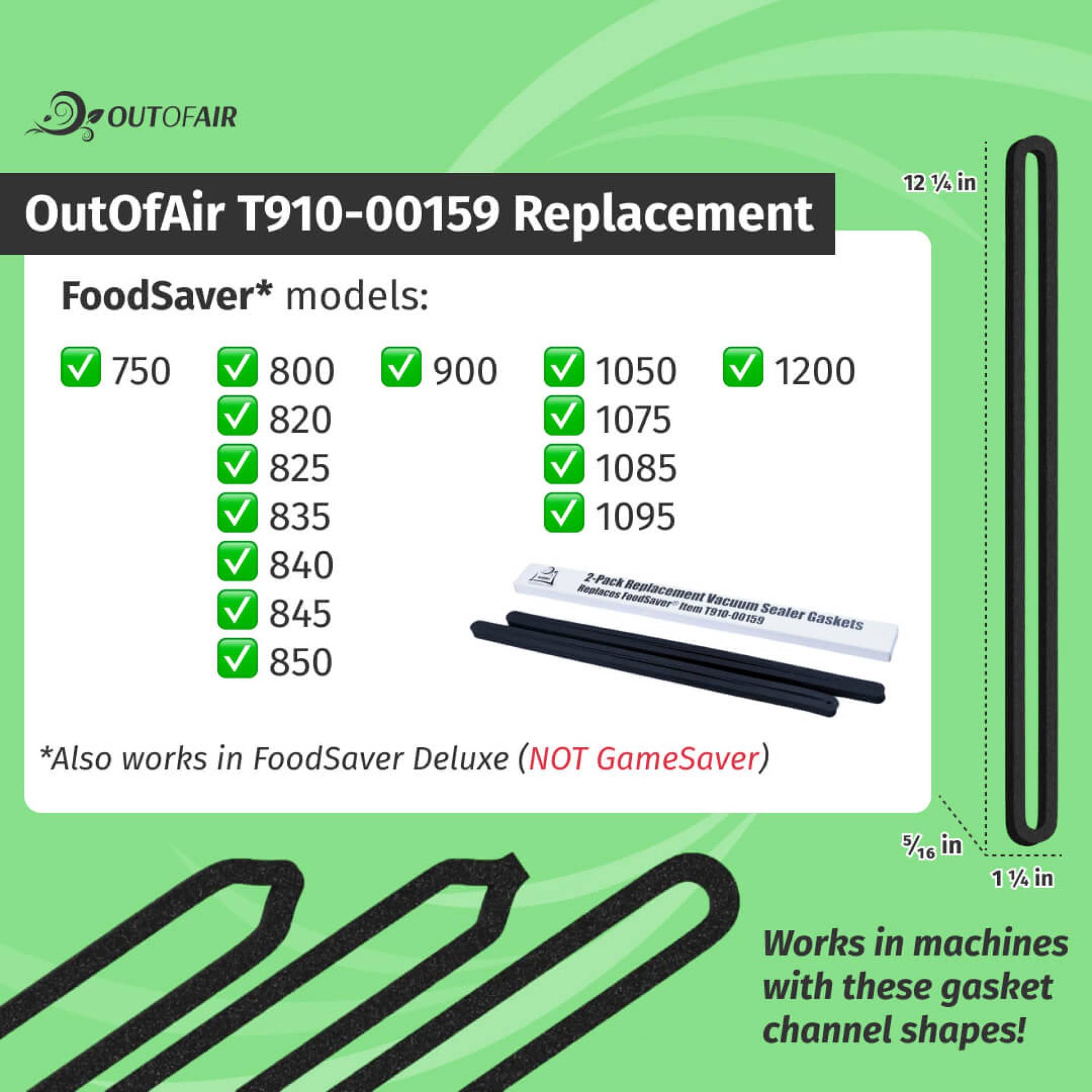 FoodSaver DIY Gasket Replacement (T910-00159) | Replaces Item T910