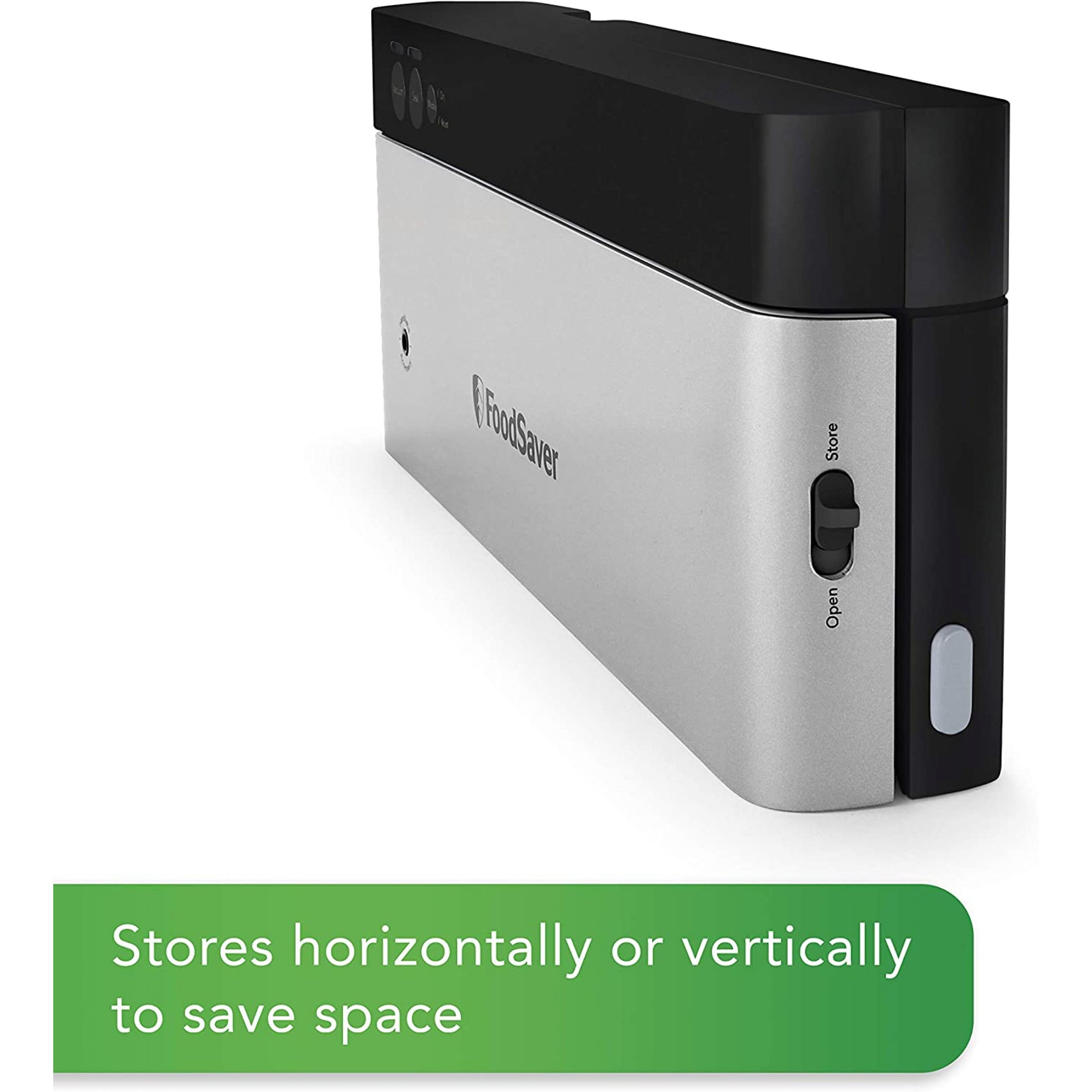 FoodSaver VS0150 PowerVac Vacuum Sealer Machine Vertical Vacuum Sealer Storage (Black) OutOfAir